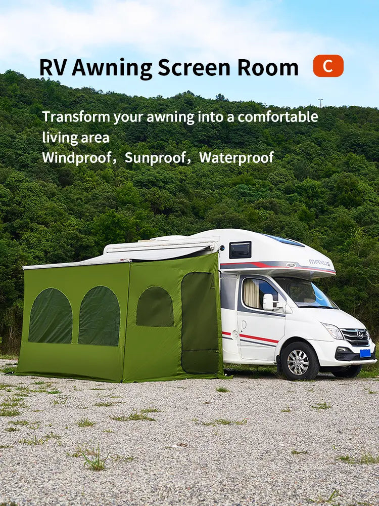RV awning screen room Motorhomes Privacy Rooms for Thule & Fiamma awning camper van awning room F45S - camperig