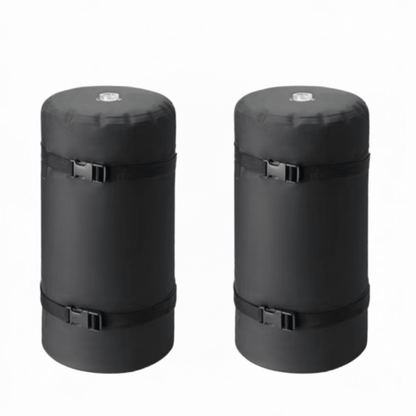 2 Pack 20L Water Weight Bags, Portable Fillable Anchor Bags for Canopy, Tent, Awning, Gazebo and Outdoor Shelter, Heavy Duty Leak - Resistant Water Counterweights - camperig