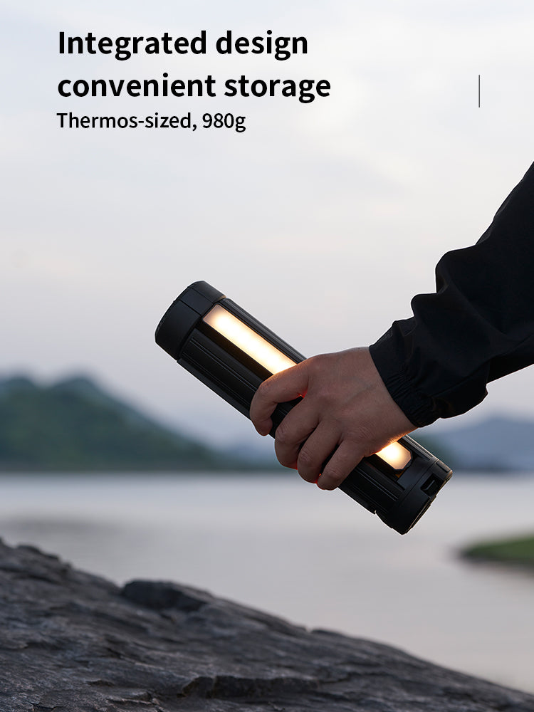 Telescopic Camping Light 15600mAh Rechargeable Lantern, Waterproof Collapsible Outdoor LED Flashlight for Hiking Tent