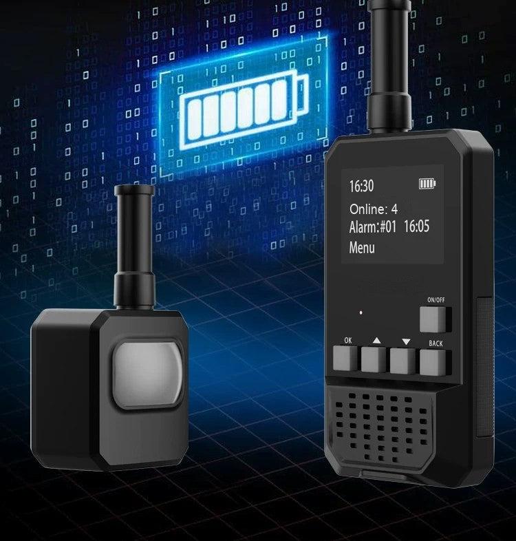 Basecamp sensor and receiver with a full battery graphic