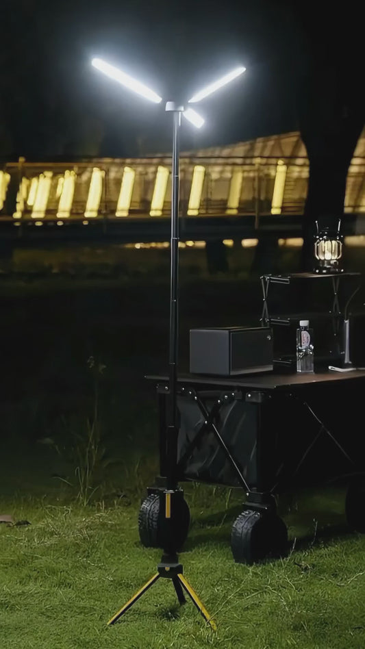 Telescopic Camping Light 15600mAh Rechargeable Lantern, Waterproof Collapsible Outdoor LED Flashlight for Hiking Tent