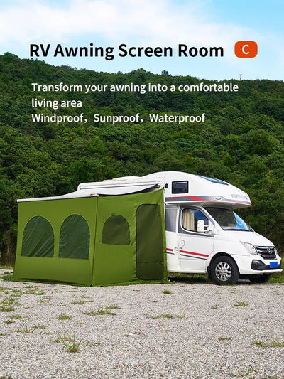 RV awning screen room Motorhomes Privacy Rooms for Thule & Fiamma awning camper van awning room F45S - camperig
